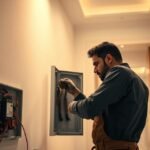 فني كهربائي يعمل داخل منزل في السالمية بالكويت