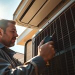 فني كهربائي يقوم بفحص التمديدات الكهربائية داخل منزل في المسايل