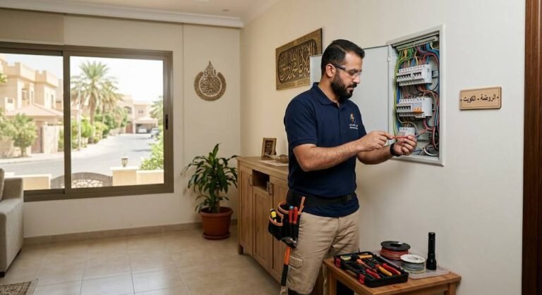 فنى كهربائى الروضه بالكويت