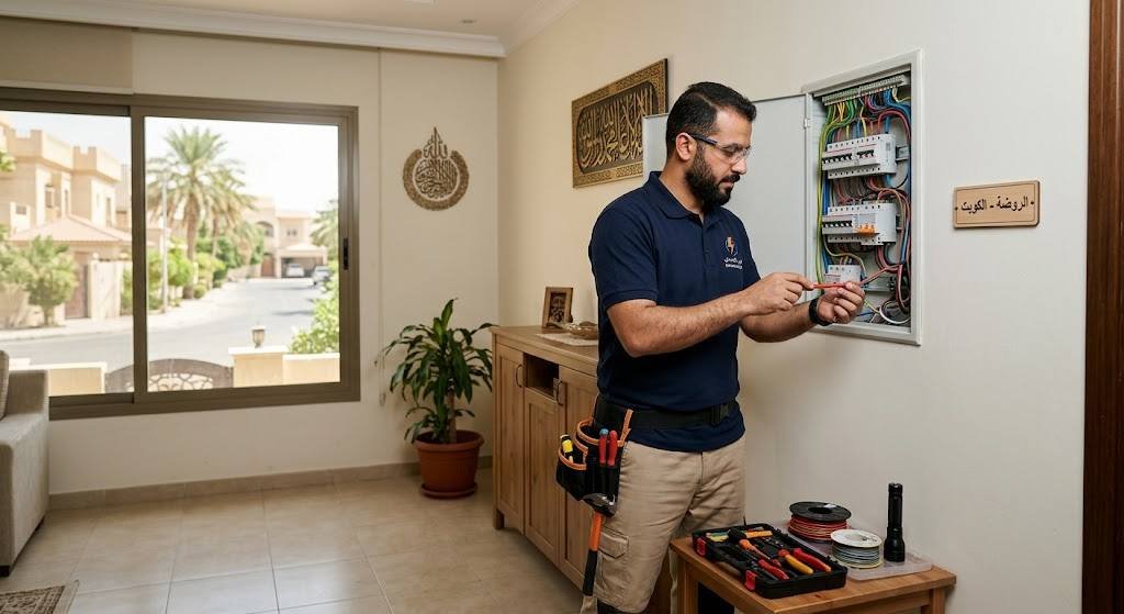 فنى كهربائى الروضه بالكويت
