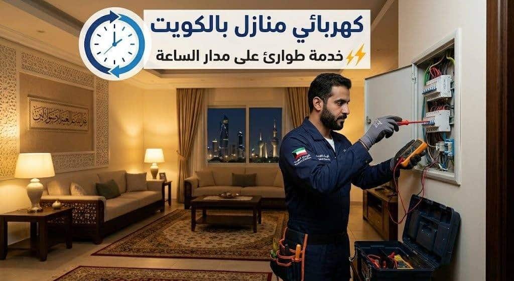 فني كهربائي منازل بالكويت خدمة طوارئ 24 ساعة